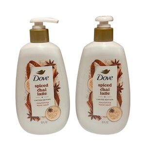 2x Dove Holiday Treats Spiced Chai Latte Hand Soap Limited Edition 12oz each New
